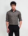 Arrow Newyork Manhattan Slim Fit Textured Shirt
