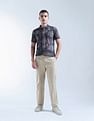 Flying Machine Floral Printed Digitopia Polo Shirt