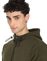 Flying Machine Two Pocket Solid Hooded Jacket