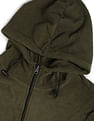 Flying Machine Two Pocket Solid Hooded Jacket