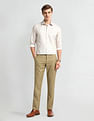 Arrow Textured Pattern Slim Fit Shirt