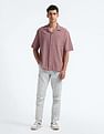 Flying Machine Cuban Collar Oversized Shirt