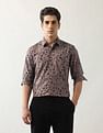Arrow Newyork Floral Printed Manhattan Slim Fit Shirt