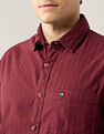 Arrow Sport Textured Pure Cotton Slim Fit Shirt