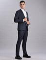 Tommy Hilfiger Solid Regular-Fit Polyester Single Breasted Blazer