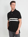 Arrow Sports Horizontal Stripe Cotton Polo Shirt