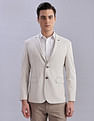 Tommy Hilfiger Checked Regular-Fit Polyester Single Breasted Blazer