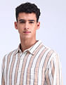 Flying Machine Regular Vertical Striped Dobby Shirt