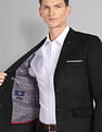 AD by Arvind Solid Performix Knit Blazer