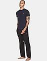 USPA Innerwear Men Navy I633 Comfort Fit Solid Cotton T-Shirt - Pack Of 1