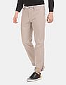 Tommy Hilfiger Men Beige Denton Regular Fit Solid Casual Trousers