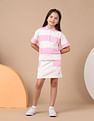 U.S. Polo Assn. Kids Girls Horizontal Striped Polo Shirt