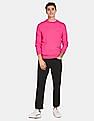 Calvin Klein Men Pink Crew Neck Logo Sweater