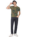Flying Machine Cotton Tropical Print T-Shirt