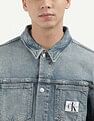 Calvin Klein Jeans Slim Fit Solid Denim Jacket