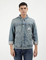 Calvin Klein Jeans Slim Fit Solid Denim Jacket