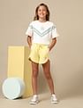 U.S. Polo Assn. Kids Girls Solid Regular Fit Shorts