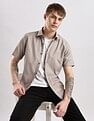 Calvin Klein Jeans Solid Slim Fit Dobby Woven Shirt