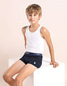 USPA Innerwear Boys Mid Rise Cotton Spandex Trunks - Pack Of 3