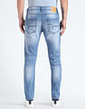 Flying Machine Slash Slim Tapered Distressed Jeans