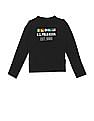U.S. Polo Assn. Kids Boys Ribbed Neck Brand Print T-Shirt