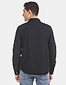 Calvin Klein Men Dark Blue Long Sleeve Utility Denim Casual Shirt