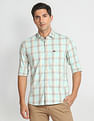 Arrow Sports Spread Collar Cotton Casual Shirt