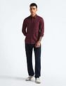 Flying Machine Geometric Print Cotton Shirt