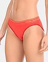 Calvin Klein Underwear Women Red CK One Solid Stretch Bikini Briefs