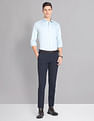 AD by Arvind Twill Solid Smart Flex Formal Trousers