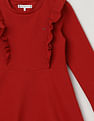 Tommy Hilfiger Kids Girls Ruffle Fit And Flare Dress