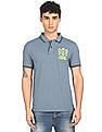 U.S. Polo Assn. Denim Co. Ribbed Collar Heathered Polo Shirt