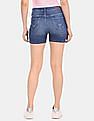 U.S. Polo Assn. Women Blue Whiskered Denim Shorts