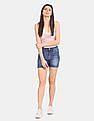 U.S. Polo Assn. Women Blue Whiskered Denim Shorts