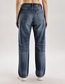 Calvin Klein Jeans Mid-Wash Straight-Fit High Rise Jeans