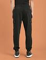 Flying Machine Mid Rise Solid Cargo Utility Joggers