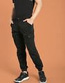 Flying Machine Mid Rise Solid Cargo Utility Joggers