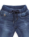 U.S. Polo Assn. Kids Boys Mid Rise Drawstring Waist Jeans