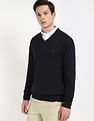 Tommy Hilfiger Solid Regular-Fit Cotton Sweater