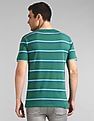 GAP Men Green Stripe Pocket T-Shirt