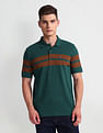 Arrow Sports Horizontal Stripe Cotton Polo Shirt