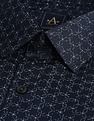 Arrow Geometric Print Satin Shirt