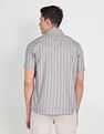 Arrow Sports Short Sleeve Vertical Stripe Casual Shirt
