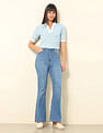 U.S. Polo Assn. Women Ultra-High Rise Flared Fit Jeans