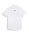 Tommy Hilfiger Kids Boys Spread Collar Brand Print Shirt