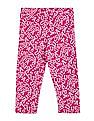 U.S. Polo Assn. Kids Elasticized Waist Brand Print Leggings