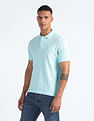 Flying Machine Pure Cotton Solid Polo Shirt