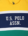 U.S. Polo Assn. Kids Boys Multi Colour Cotton Colour Block T-Shirt