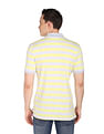 AD by Arvind Horizontal Stripe Heathered Polo Shirt