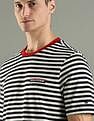 Tommy Hilfiger Striped Regular Fit Cotton T-Shirt